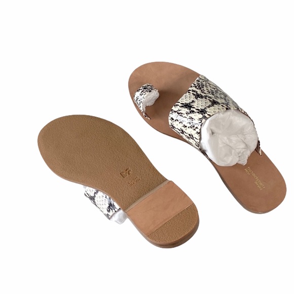 new DVF Diane Von Furstenberg ᪥ Brittany Watersnake Toe Ring Leather Sandals ᪥ - Picture 8 of 14